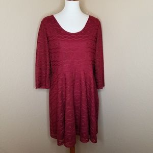 3/4 Sleeve Bow Back Dress